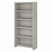 OFFICE BY KATHY IRELAND ECHO 5 SHELF BOOKCASE: GRAY SAND  <FONT COLOR=GREEN>-FREE SHIPPING-</FONT>