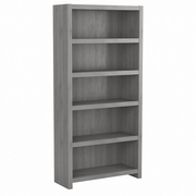 OFFICE BY KATHY IRELAND ECHO 5 SHELF BOOKCASE: MODERN GRAY <FONT COLOR=GREEN>-FREE SHIPPING-</FONT>