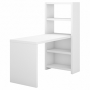 OFFICE BY KATHY IRELAND ECHO 56W BOOKCASE DESK: PURE WHITE <FONT COLOR=GREEN>-FREE SHIPPING-</FONT>