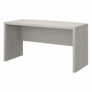 OFFICE BY KATHY IRELAND ECHO 60W BOW FRONT DESK: GRAY SAND <FONT COLOR=GREEN>-FREE SHIPPING-</FONT>