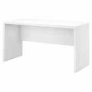 OFFICE BY KATHY IRELAND ECHO 60W BOW FRONT DESK: PURE WHITE <FONT COLOR=GREEN>-FREE SHIPPING-</FONT>
