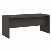 OFFICE BY KATHY IRELAND ECHO 72W BOW FRONT DESK: CHARCOAL MAPLE <FONT COLOR=GREEN>-FREE SHIPPING-</FONT>