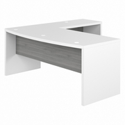 OFFICE BY KATHY IRELAND® ECHO 72W BOW FRONT L SHAPED DESK: PURE WHITE/MODERN GRAY <FONT COLOR=GREEN>-FREE SHIPPING-</FONT> OFFICE BY KATHY IRELAND® ECHO 72W BOW FRONT L SHAPED DESK: PURE WHITE/MODERN GRAY <FONT COLOR=GREEN>-FREE SHIPPING-</FONT>