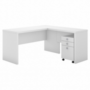 OFFICE BY KATHY IRELAND® ECHO L SHAPED DESK WITH MOBILE FILE CABINET: PURE WHITE <FONT COLOR=GREEN>-FREE SHIPPING-</FONT> OFFICE BY KATHY IRELAND® ECHO L SHAPED DESK WITH MOBILE FILE CABINET: PURE WHITE <FONT COLOR=GREEN>-FREE SHIPPING-</FONT>