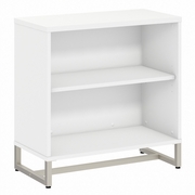 OFFICE BY KATHY IRELAND METHOD 2 SHELF BOOKCASE CABINET: WHITE <FONT COLOR=GREEN>-FREE SHIPPING-</FONT>