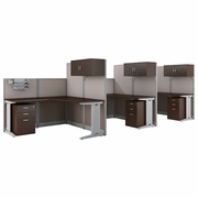 OFFICE IN AN HOUR 3 PERSON L SHAPED CUBICLE WORKSTATIONS.  <FONT COLOR=GREEN>-FREE SHIPPING-</FONT> OFFICE IN AN HOUR 3 PERSON L SHAPED CUBICLE WORKSTATIONS.  <FONT COLOR=GREEN>-FREE SHIPPING-</FONT>