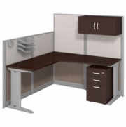OFFICE IN AN HOUR 65W X 65D L SHAPED CUBICLE WORKSTATION WITH STORAGE.   <FONT COLOR=GREEN>-FREE SHIPPING-</FONT> OFFICE IN AN HOUR 65W X 65D L SHAPED CUBICLE WORKSTATION WITH STORAGE.   <FONT COLOR=GREEN>-FREE SHIPPING-</FONT>