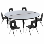 OVAL & ROUND SCHOOL CLASSROOM ACTIVITY TABLE & CHAIR SETS