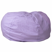 OVERSIZED LAVENDER DOT REFILLABLE BEAN BAG CHAIR FOR ALL AGES: <font color=green>FREE SHIPPING!</font>