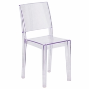 PHANTOM SERIES TRANSPARENT STACKING SIDE CHAIR: <font color=green>FREE SHIPPING!</font>