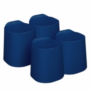 PLASTIC STACKABLE STOOLS (SET OF 4)- NAVY BLUE <FONT COLOR=GREEN>-FREE SHIPPING-</FONT>