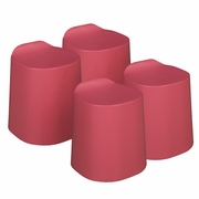 PLASTIC STACKABLE STOOLS (SET OF 4)- RED RASPBERRY <FONT COLOR=GREEN>-FREE SHIPPING-</FONT>
