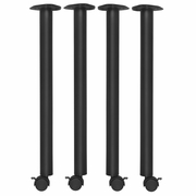 POST TABLE LEG WITH CASTERS (SET OF 4)- BLACK <FONT COLOR=GREEN>-FREE SHIPPING-</FONT>