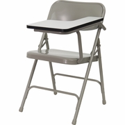 PREMIUM STEEL FOLDING CHAIR WITH LEFT HANDED TABLET ARM: <font color=green>FREE SHIPPING!</font>