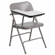 PREMIUM STEEL FOLDING CHAIR WITH RIGHT HANDED TABLET ARM: <font color=green>FREE SHIPPING!</font>