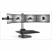 QUAD MONITOR STAND W/ LARGE BASE ACCOMMODATES MOST WIDESCREEN MONITORS UP TO 24".  #EH-WNST-4 QUAD MONITOR STAND W/ LARGE BASE ACCOMMODATES MOST WIDESCREEN MONITORS UP TO 24".  #EH-WNST-4
