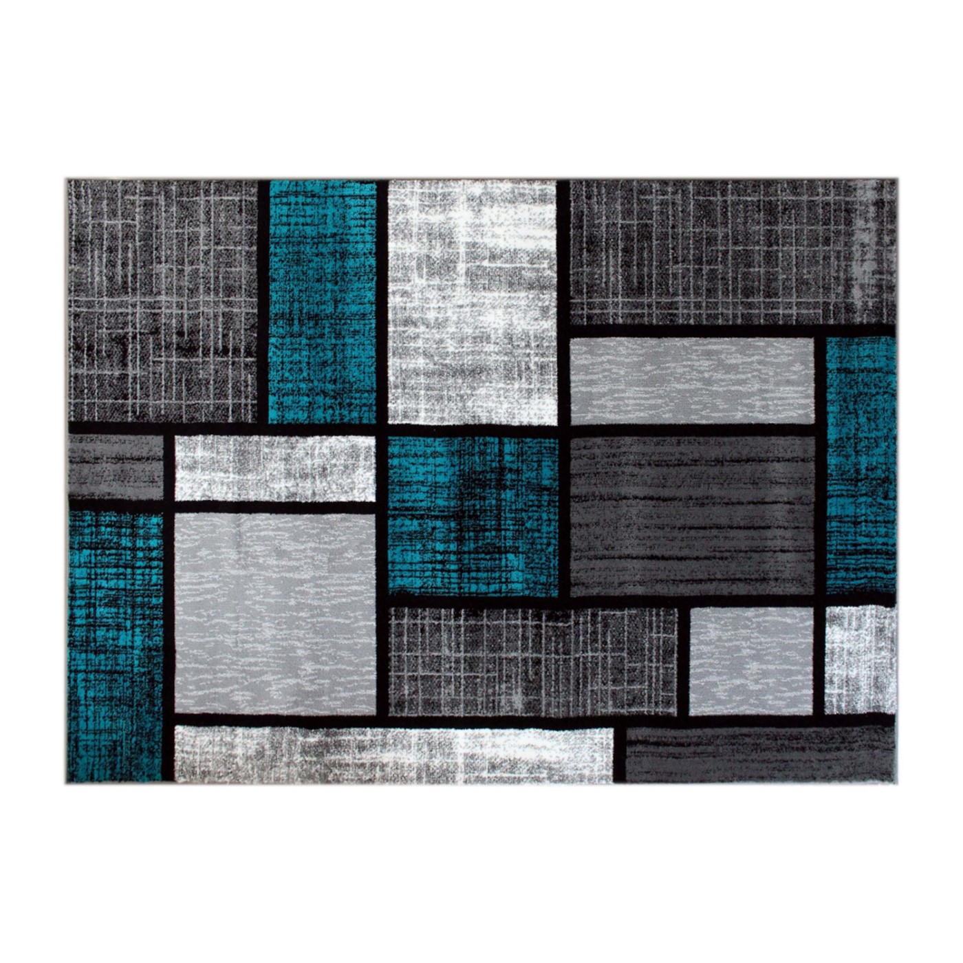 RAVEN COLLECTION 5' X 7' TURQUOISE COLOR BRICKED OLEFIN AREA RUG WITH JUTE BACKING FOR ENTRYWAY, LIVING ROOM, BEDROOM <font color=green>FREE SHIPPING!</font> RAVEN COLLECTION 5' X 7' TURQUOISE COLOR BRICKED OLEFIN AREA RUG WITH JUTE BACKING FOR ENTRYWAY, LIVING ROOM, BEDROOM <font color=green>FREE SHIPPING!</font>