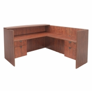 RECEPTION DESK WITH DOUBLE PEDESTAL FILE CABINET- CHERRY <FONT COLOR=GREEN>-FREE SHIPPING-</FONT> RECEPTION DESK WITH DOUBLE PEDESTAL FILE CABINET- CHERRY <FONT COLOR=GREEN>-FREE SHIPPING-</FONT>