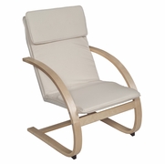 RECLINING, LOUNGE, ROCKING CHAIR- NATURAL/ BEIGE <FONT COLOR=GREEN>-FREE SHIPPING-</FONT>