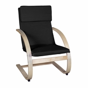 RECLINING, LOUNGE, ROCKING CHAIR- NATURAL/ BLACK <FONT COLOR=GREEN>-FREE SHIPPING-</FONT>