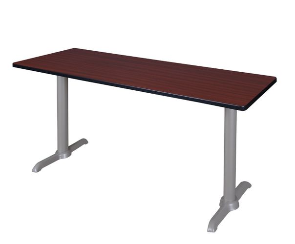 72" X 24" TRAINING TABLE- MAHOGANY/ GREY BASE <FONT COLOR=GREEN>-FREE SHIPPING-</FONT>