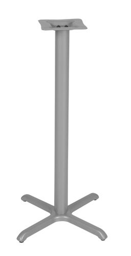 CAFE HIGH X-BASE FOR 30" TABLE TOPS- GREY <FONT COLOR=GREEN>-FREE SHIPPING-</FONT>