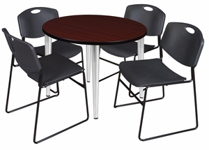 tpl42rndmhcm44bk | 42 in. Round Breakroom Table- Mahogany