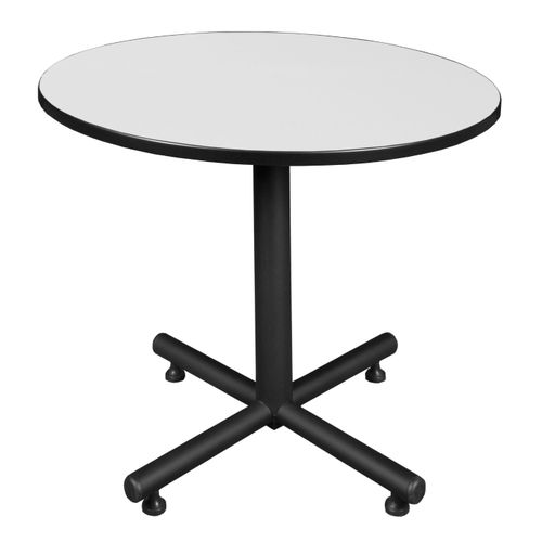 42 IN. ROUND X-BASE BREAKROOM TABLE- WHITE <FONT COLOR=GREEN>-FREE SHIPPING-</FONT>