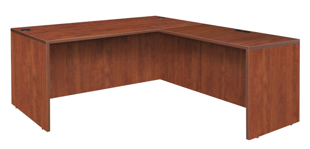 60 X 77 IN. EXECUTIVE L DESK SHELL- CHERRY <FONT COLOR=GREEN>-FREE SHIPPING-</FONT>