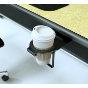 RETRACTABLE CUP HOLDER<br>UNDER-DESK MOUNT<br>FOR ERGOTRAC DESKS 