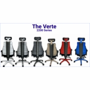 SALE 50% VERTE CHAIR EXECUTIVE BACK W/ADJUSTABLE HEADREST. Now Available in L-R: White + Silver + Charcoal + Cappuccino + Red + Blue. Includes Adjustable Lumbar Support and Adjustable Headrest. Item #22114. Factory Dealer Since 2004. Rev-2-14-26