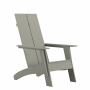 SAWYER MODERN ALL-WEATHER POLY RESIN WOOD ADIRONDACK CHAIR IN GRAY: <font color=green>FREE SHIPPING!</font>