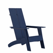 SAWYER MODERN ALL-WEATHER POLY RESIN WOOD ADIRONDACK CHAIR IN NAVY: <font color=green>FREE SHIPPING!</font>