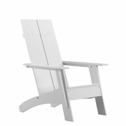 SAWYER MODERN ALL-WEATHER POLY RESIN WOOD ADIRONDACK CHAIR IN WHITE: <font color=green>FREE SHIPPING!</font>