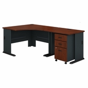 SERIES A 48W CORNER DESK WITH 36W RETURN AND MOBILE FILE CABINET. <FONT COLOR=GREEN>-FREE SHIPPING-</FONT> SERIES A 48W CORNER DESK WITH 36W RETURN AND MOBILE FILE CABINET. <FONT COLOR=GREEN>-FREE SHIPPING-</FONT>