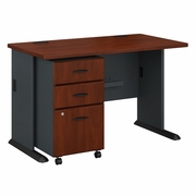 SERIES A 48W DESK WITH MOBILE FILE CABINET.  <FONT COLOR=GREEN>-FREE SHIPPING-</FONT>