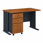 SERIES A 48W DESK WITH MOBILE FILE CABINET.  <FONT COLOR=GREEN>-FREE SHIPPING-</FONT>