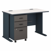 SERIES A 48W DESK WITH MOBILE FILE CABINET.  <FONT COLOR=GREEN>-FREE SHIPPING-</FONT>