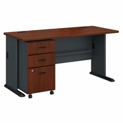 SERIES A 60W DESK WITH MOBILE FILE CABINET.  <FONT COLOR=GREEN>-FREE SHIPPING-</FONT> SERIES A 60W DESK WITH MOBILE FILE CABINET.  <FONT COLOR=GREEN>-FREE SHIPPING-</FONT>