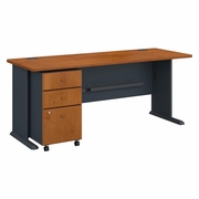 SERIES A 72W DESK WITH MOBILE FILE CABINET.  <FONT COLOR=GREEN>-FREE SHIPPING-</FONT>