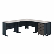 SERIES A 84W X 84D CORNER DESK WITH MOBILE FILE CABINET.  <FONT COLOR=GREEN>-FREE SHIPPING-</FONT> SERIES A 84W X 84D CORNER DESK WITH MOBILE FILE CABINET.  <FONT COLOR=GREEN>-FREE SHIPPING-</FONT>