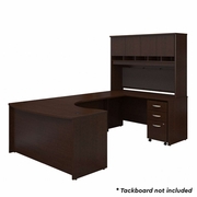 SERIES C 60W RIGHT HANDED BOW FRONT U SHAPED DESK WITH HUTCH AND STORAGE IN MOCHA CHERRY <FONT COLOR=GREEN>-FREE SHIPPING-</FONT> SERIES C 60W RIGHT HANDED BOW FRONT U SHAPED DESK WITH HUTCH AND STORAGE IN MOCHA CHERRY <FONT COLOR=GREEN>-FREE SHIPPING-</FONT>