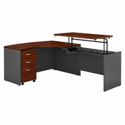 SERIES C 60W X 43D LEFT HAND 3 POSITION SIT TO STAND L SHAPED DESK WITH MOBILE FILE CABINET. VIDEO BELOW. <FONT COLOR=GREEN>-FREE SHIPPING-</FONT> SERIES C 60W X 43D LEFT HAND 3 POSITION SIT TO STAND L SHAPED DESK WITH MOBILE FILE CABINET. VIDEO BELOW. <FONT COLOR=GREEN>-FREE SHIPPING-</FONT>