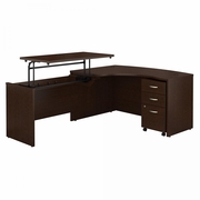 SERIES C 60W X 43D RIGHT HAND 3 POSITION SIT TO STAND L SHAPED DESK WITH MOBILE FILE CABINET.  <FONT COLOR=GREEN>-FREE SHIPPING-</FONT> SERIES C 60W X 43D RIGHT HAND 3 POSITION SIT TO STAND L SHAPED DESK WITH MOBILE FILE CABINET.  <FONT COLOR=GREEN>-FREE SHIPPING-</FONT>