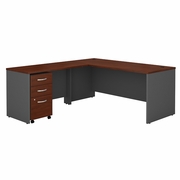 SERIES C 72W L SHAPED DESK WITH 48W RETURN AND MOBILE FILE CABINET.  <FONT COLOR=GREEN>-FREE SHIPPING-</FONT> SERIES C 72W L SHAPED DESK WITH 48W RETURN AND MOBILE FILE CABINET.  <FONT COLOR=GREEN>-FREE SHIPPING-</FONT>