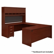 SERIES C 72W U SHAPED DESK WITH HUTCH AND STORAGE IN MAHOGANY <FONT COLOR=GREEN>-FREE SHIPPING-</FONT> SERIES C 72W U SHAPED DESK WITH HUTCH AND STORAGE IN MAHOGANY <FONT COLOR=GREEN>-FREE SHIPPING-</FONT>