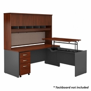 SERIES C 72W X 30D 3 POSITION SIT TO STAND L SHAPED DESK WITH HUTCH AND MOBILE FILE CABINET IN HANSEN CHERRY/GRAPHITE GRAY <FONT COLOR=GREEN>-FREE SHIPPING-</FONT> SERIES C 72W X 30D 3 POSITION SIT TO STAND L SHAPED DESK WITH HUTCH AND MOBILE FILE CABINET IN HANSEN CHERRY/GRAPHITE GRAY <FONT COLOR=GREEN>-FREE SHIPPING-</FONT>