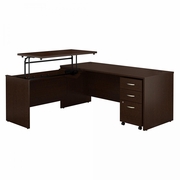 SERIES C 72W X 30D 3 POSITION SIT TO STAND L SHAPED DESK WITH MOBILE FILE CABINET.  VIDEO BELOW. <FONT COLOR=GREEN>-FREE SHIPPING-</FONT> SERIES C 72W X 30D 3 POSITION SIT TO STAND L SHAPED DESK WITH MOBILE FILE CABINET.  VIDEO BELOW. <FONT COLOR=GREEN>-FREE SHIPPING-</FONT>