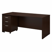 SERIES C 72W X 30D OFFICE DESK WITH MOBILE FILE CABINET. VIDEO BELOW. <FONT COLOR=GREEN>-FREE SHIPPING-</FONT>