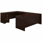 SERIES C 72W X 30D U SHAPED DESK WITH MOBILE FILE CABINET. VIDEO BELOW. <FONT COLOR=GREEN>-FREE SHIPPING-</FONT>